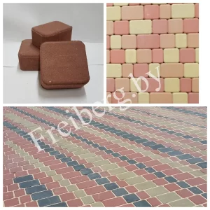 Плитка тротуарная «Старый город» 60 мм красный