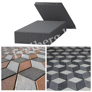 Плитка тротуарная Ромб 246*146*60 мм черный