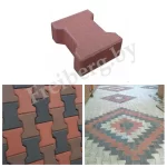 Тротуарная плитка Катушка 198*162*60 мм красная