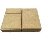 Тротуарная плитка Новый город 60 мм желтый на белом цементе